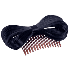 Bow Hair Extension Bowknot Black Comb Clip Fashion Hairpiece Party